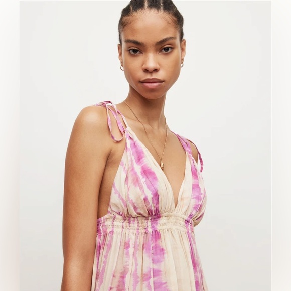 ALLSAINTS ~ Rosa Marea Tie Dye Print Dress - Picture 10 of 12